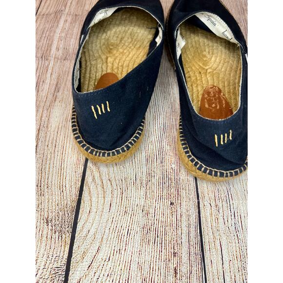 Viscata espadrille flats size 44 navy Canvas Slip on - Picture 4 of 9